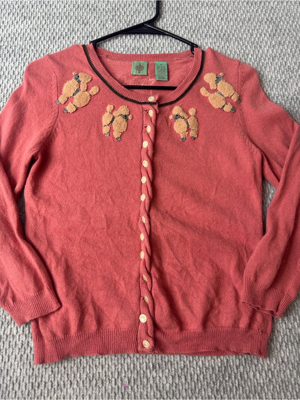 Anthropology Rare Poodle Cardigan HWR Sz M